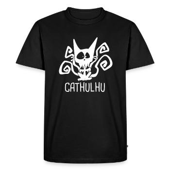 CATHULHU Funny Role Playing Cat RPG - T-shirt Premium bio Homme - noir - Devant - Nico (187cm)