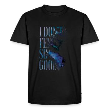 Je ne me sens pas si bien chemise - T-shirt Premium bio Homme - noir - Devant - Nico (187cm)