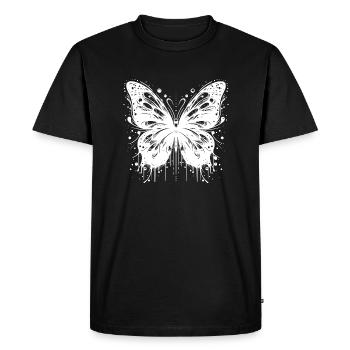 Pretty Tattoo Kids Style Butterfly - Men's Premium Organic T-Shirt - black - Front - Nico (187cm)