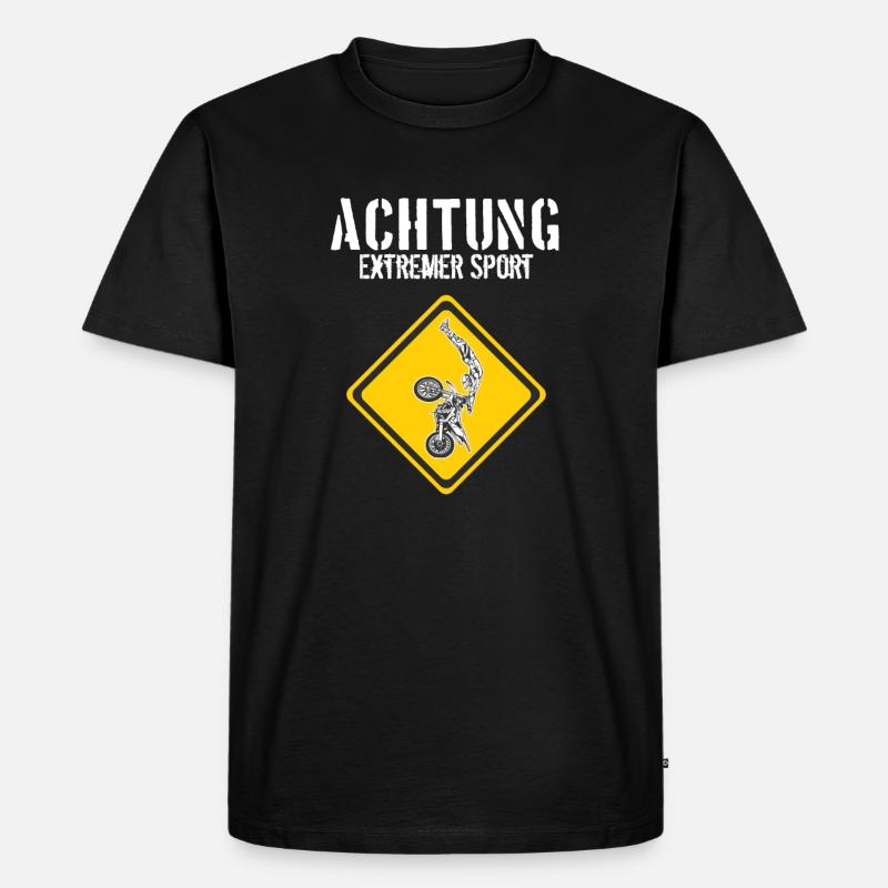 Motocross Extremsport - Männer Premium Bio T-Shirt - Schwarz