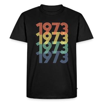 Cool Retro 1973, 50 ans, cadeau de 50e anniversaire - T-shirt Premium bio Homme - noir - Devant - Nico (187cm)