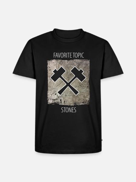 Steinmetz Steinbildhauer Spruch - Männer Premium Bio T-Shirt - Schwarz