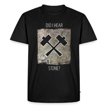 Sculpteur de pierre dicton de sculpteur de pierre - T-shirt Premium bio Homme - noir - Devant - Nico (187cm)