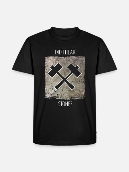 Steinmetz Steinbildhauer Spruch - Männer Premium Bio T-Shirt - Schwarz