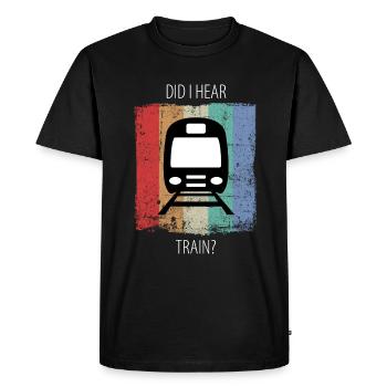 Train Chemin De Fer Cheminot Travailleurs Trains Conducteur De Train - T-shirt Premium bio Homme - noir - Devant - Nico (187cm)