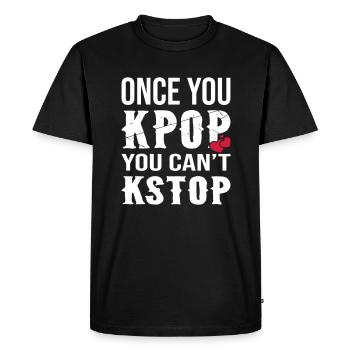Once You KPOP - Men's Premium Organic T-Shirt - black - Front - Nico (187cm)