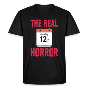 Monday Horror Calendar Design - Men's Premium Organic T-Shirt - black - Front - Nico (187cm)
