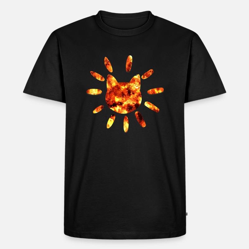katzensonne - Männer Premium Bio T-Shirt - Schwarz