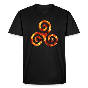 celtic symbol 1 fire - Men's Premium Organic T-Shirt - black - Front - Nico (187cm)
