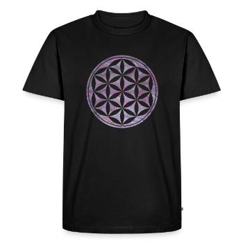 fleur de la vie e 62 - T-shirt Premium bio Homme - noir - Devant - Nico (187cm)