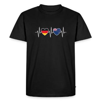 Allemagne Nouvelle-Zélande Germany Cadeau 1178 - T-shirt Premium bio Homme - noir - Devant - Nico (187cm)