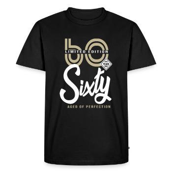 60 ans sisty Cadeau anniversaire 60 ans - T-shirt Premium bio Homme - noir - Devant - Nico (187cm)