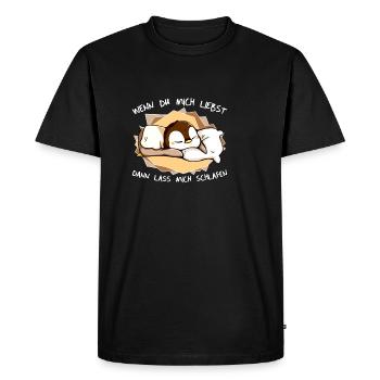 Sweet saying Sleeping penguin pajamas gift - Men's Premium Organic T-Shirt - black - Front - Nico (187cm)