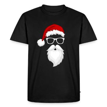 Noël Noël Barbe Tenue de Noël Hommes - T-shirt Premium bio Homme - noir - Devant - Nico (187cm)