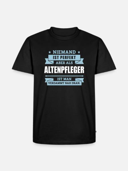 Funshirt Altenpfleger - Männer Premium Bio T-Shirt - Schwarz