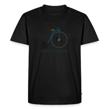 Bicycle antique vintage hochrad enjoyment wheel bikers large - Men's Premium Organic T-Shirt - black - Front - Nico (187cm)