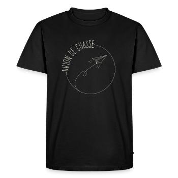 Avion de Chasse - T-shirt Premium bio Homme - noir - Devant - Nico (187cm)