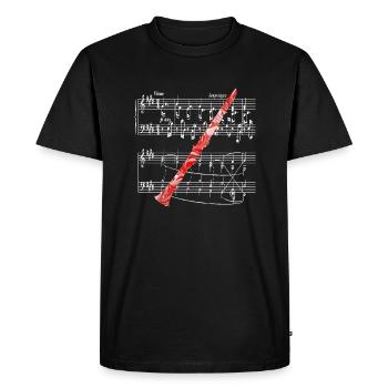 Clarinette e 9 - T-shirt Premium bio Homme - noir - Devant - Nico (187cm)