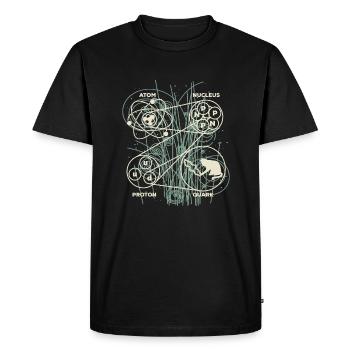 Mécanique quantique Théorie des cordes - T-shirt Premium bio Homme - noir - Devant - Nico (187cm)
