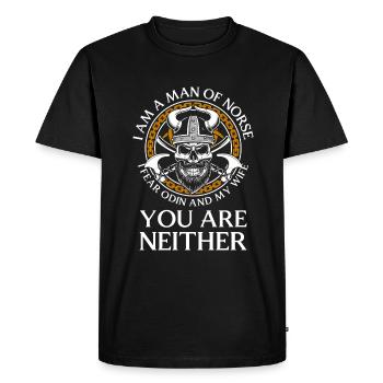Viking Nordic Thunder Teutons - Men's Premium Organic T-Shirt - black - Front - Nico (187cm)