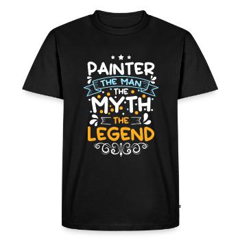 Peintre Varnisher Paint Craftsman - T-shirt Premium bio Homme - noir - Devant - Nico (187cm)