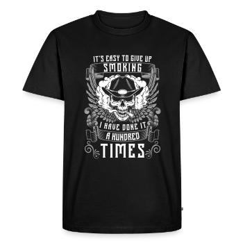Dépendance à la nicotine sans fumée - T-shirt Premium bio Homme - noir - Devant - Nico (187cm)