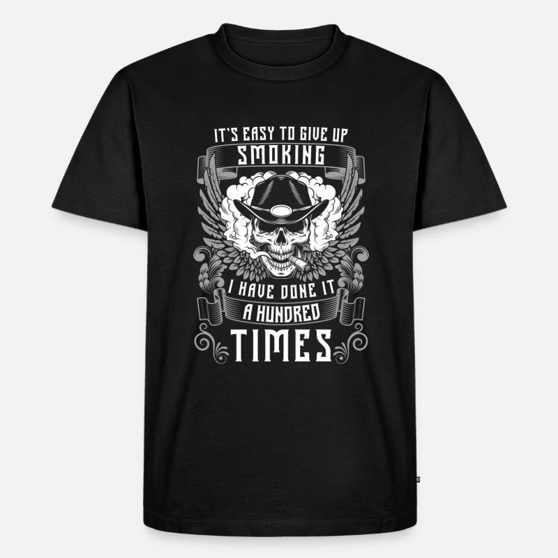 Nikotin Rauchfrei Sucht - Männer Premium Bio T-Shirt - Schwarz