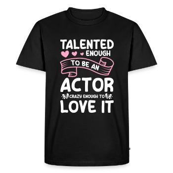 Actrice Répétition Théâtre Pièce Opéra - T-shirt Premium bio Homme - noir - Devant - Nico (187cm)