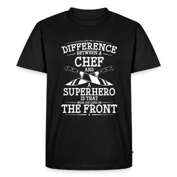Hero rescuers help as role models - Men's Premium Organic T-Shirt - black - Front - Nico (187cm)