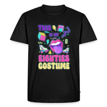 Cool des années 80 - T-shirt Premium bio Homme - noir - Devant - Nico (187cm)