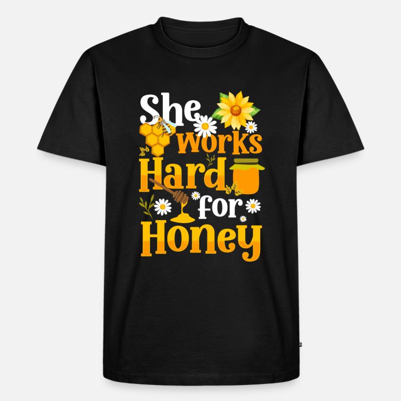 Honig Umweltschutz Züchter - Männer Premium Bio T-Shirt - Schwarz