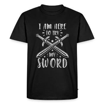Sword Warrior Samurai Swords - Men's Premium Organic T-Shirt - black - Front - Nico (187cm)
