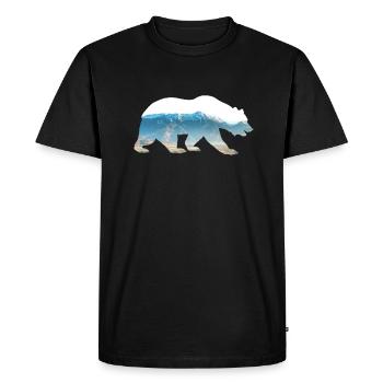 Protection de l'environnement Les montagnes des Ours restent sauvages - T-shirt Premium bio Homme - noir - Devant - Nico (187cm)