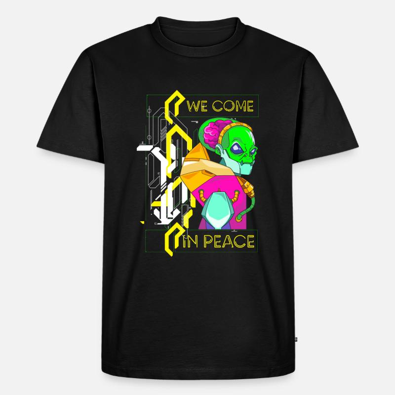 Zukunft Retro Synthwave Scifi - Männer Premium Bio T-Shirt - Schwarz