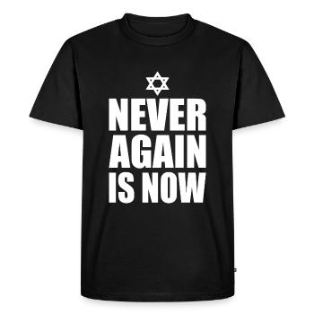 Never again is now - T-shirt Premium bio Homme - noir - Devant - Nico (187cm)