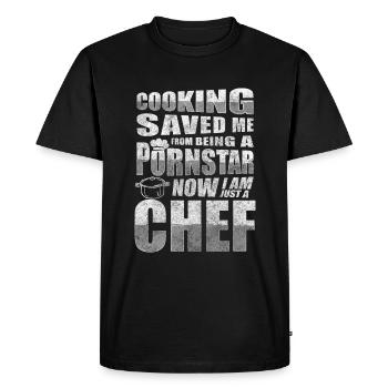 Cuisine Chef Restaurant Goût - T-shirt Premium bio Homme - noir - Devant - Nico (187cm)