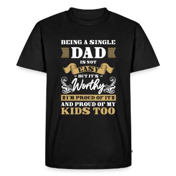 Parents Fierté Progéniture Solo - T-shirt Premium bio Homme - noir - Devant - Nico (187cm)