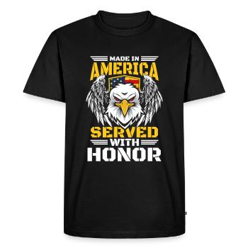 Drapeau des États-Unis Tourisme de rêve américain - T-shirt Premium bio Homme - noir - Devant - Nico (187cm)