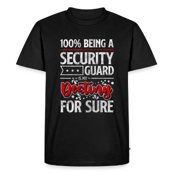 Profession de la sécurité - T-shirt Premium bio Homme - noir - Devant - Nico (187cm)