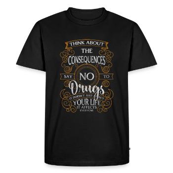 Toxicomanie Chanvre propre - T-shirt Premium bio Homme - noir - Devant - Nico (187cm)