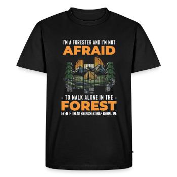 Forest Wild Hunter - Men's Premium Organic T-Shirt - black - Front - Nico (187cm)