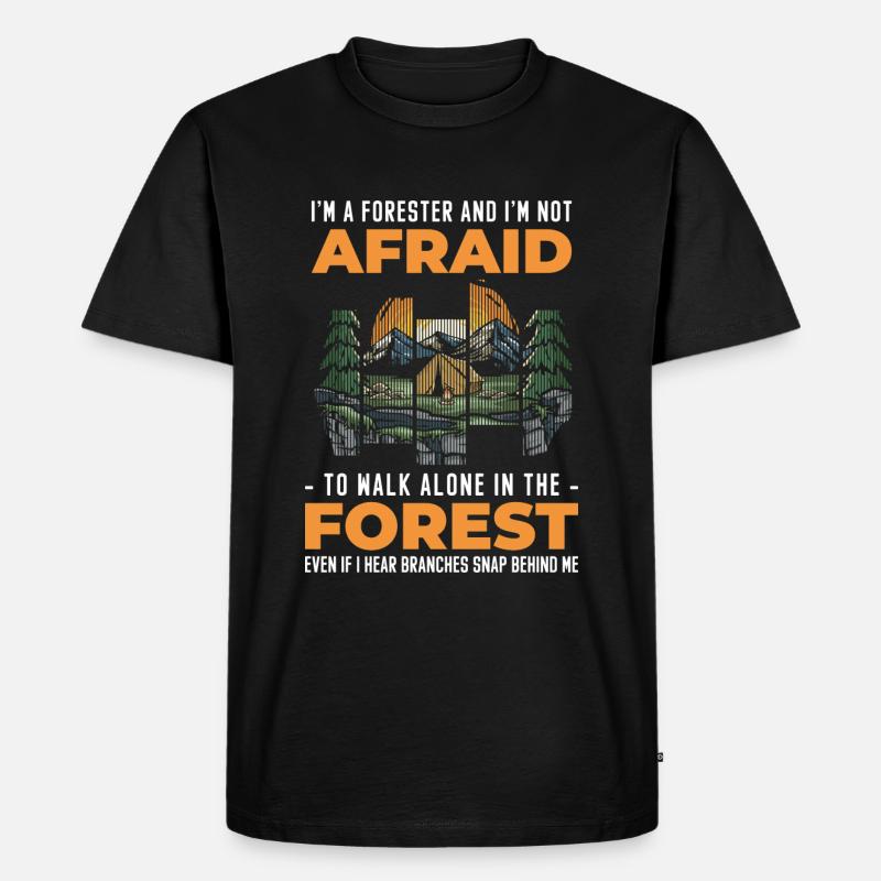 Wald Wild Jäger - Männer Premium Bio T-Shirt - Schwarz