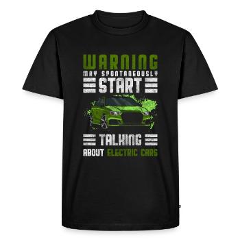 Electricity Electromobility Innovation Modern - Men's Premium Organic T-Shirt - black - Front - Nico (187cm)