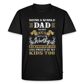 Parents Solo Sarcasme - T-shirt Premium bio Homme - noir - Devant - Nico (187cm)