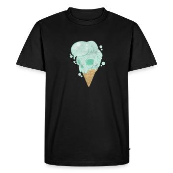 Ice cream ice cream waffle summer kids gift party - Men's Premium Organic T-Shirt - black - Front - Nico (187cm)