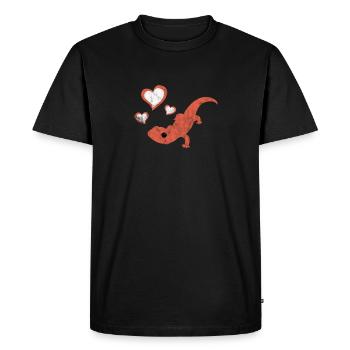 Salamandre, feu, salamandre, amphibien, lézard, cadeau - T-shirt Premium bio Homme - noir - Devant - Nico (187cm)