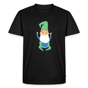 Child Son Fairy Tale Dwarf Goblin Gift Fantasy - Men's Premium Organic T-Shirt - black - Front - Nico (187cm)