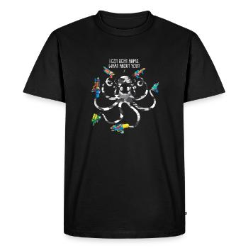 Octopus cadeau soldat pistolet pistolet à eau fils - T-shirt Premium bio Homme - noir - Devant - Nico (187cm)