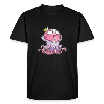 cadeau fille calmar princesse pieuvre - T-shirt Premium bio Homme - noir - Devant - Nico (187cm)