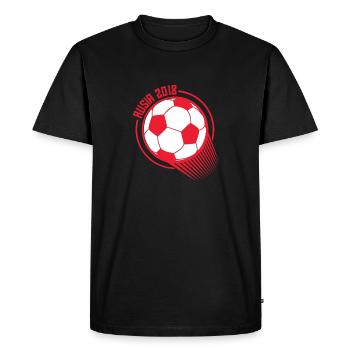 Pérou Football Russie 2018 Coupe du Monde Coupe du Monde - T-shirt Premium bio Homme - noir - Devant - Nico (187cm)